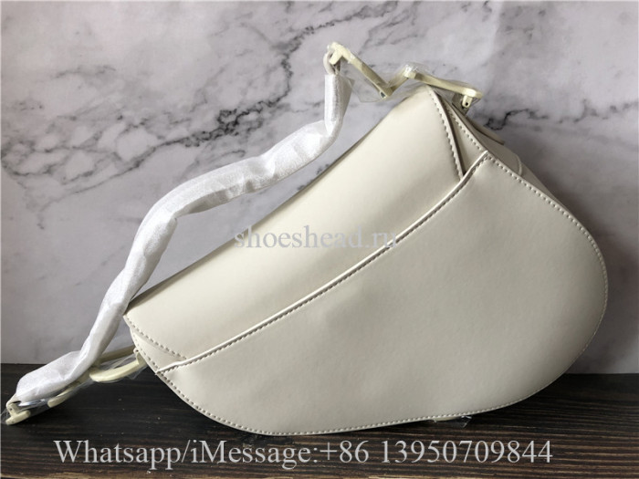 Original Dior Saddle White Calfskin Bag