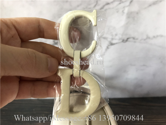 Original Dior Saddle White Calfskin Bag