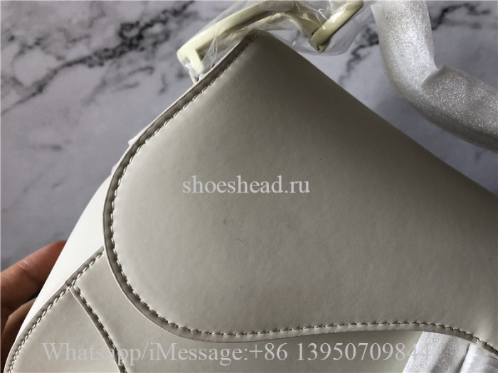Original Dior Saddle White Calfskin Bag