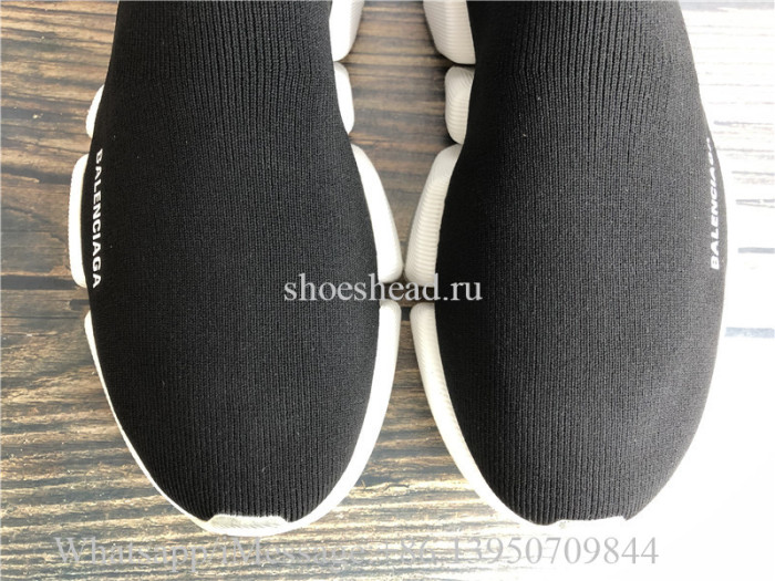 Balenciaga Speed 2.0 Sneaker Black Recycled Knit White Clear Sole Unit
