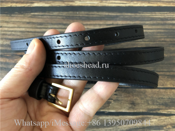 Original Saint Laurent YSL Black Lou Leather Belt Bag