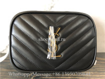 Original Saint Laurent YSL Black Lou Leather Belt Bag