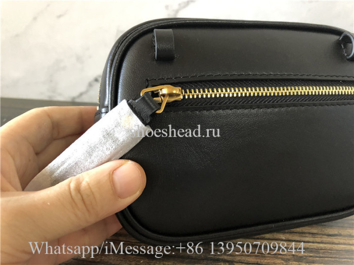 Original Saint Laurent YSL Black Lou Leather Belt Bag