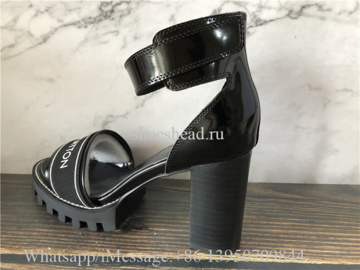 Super Quality Louis Vuitton Black Star Trail Sandal 100mm