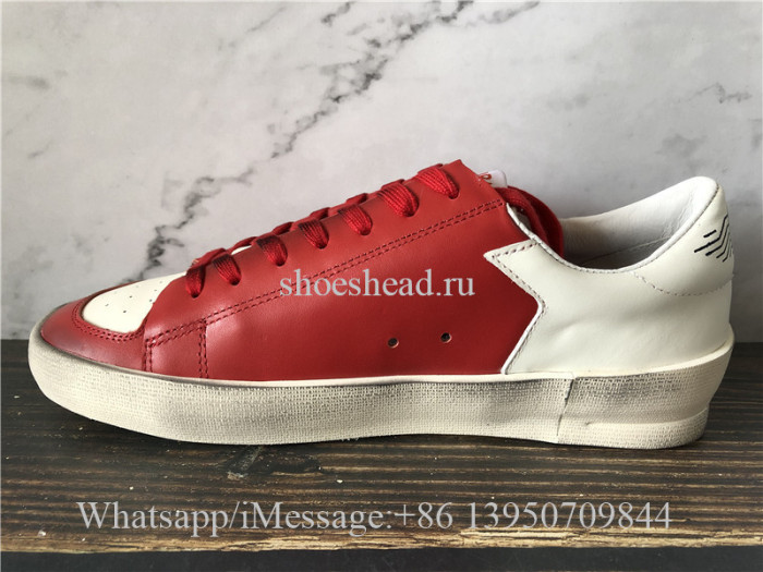 Golden Goose Deluxe Superstar Low Top Sneakers Red