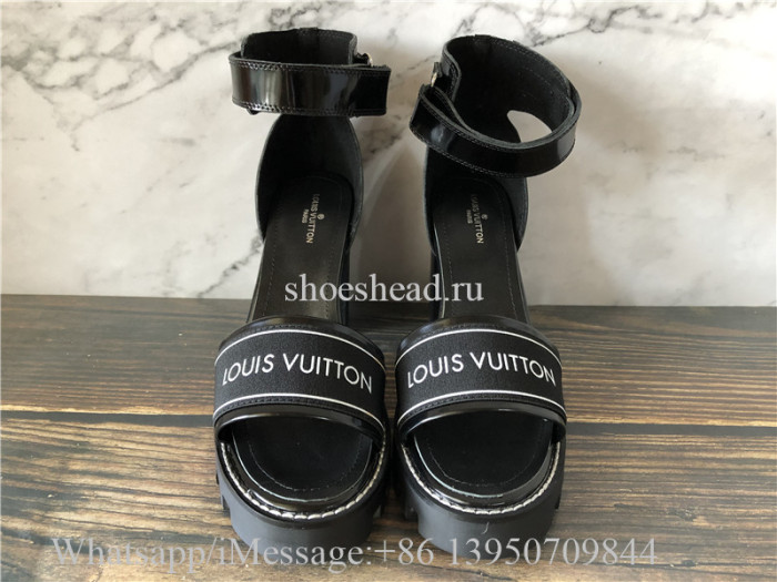 Super Quality Louis Vuitton Black Star Trail Sandal 100mm