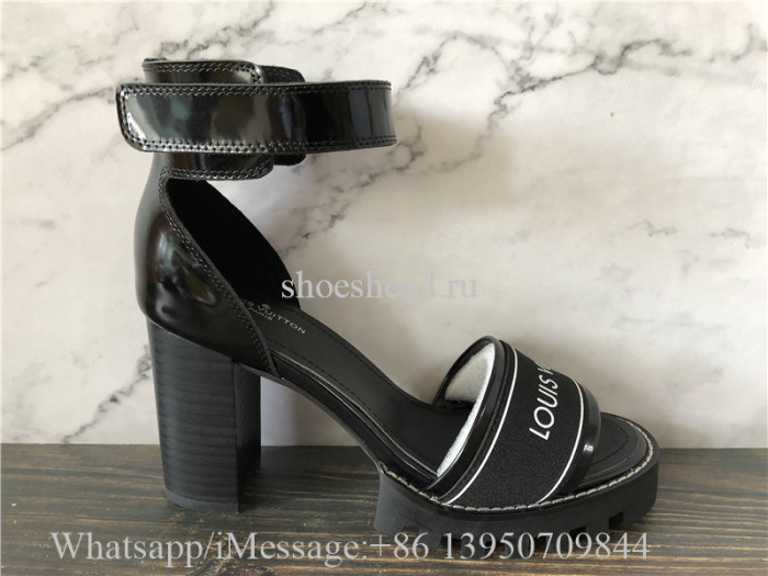 Super Quality Louis Vuitton Black Star Trail Sandal 100mm