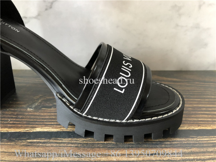 Super Quality Louis Vuitton Black Star Trail Sandal 100mm