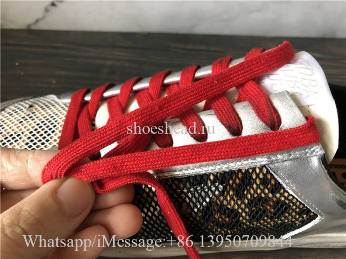 Golden Goose Deluxe Superstar Low Top Sneakers Silver