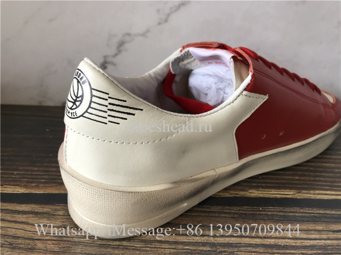Golden Goose Deluxe Superstar Low Top Sneakers Red