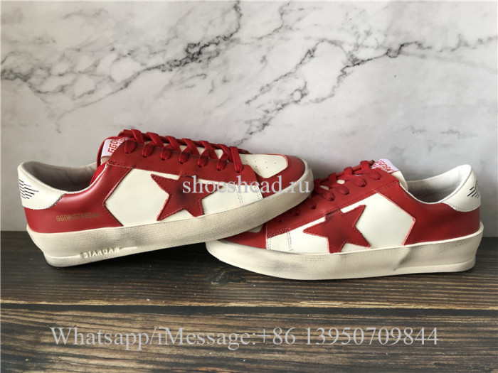 Golden Goose Deluxe Superstar Low Top Sneakers Red