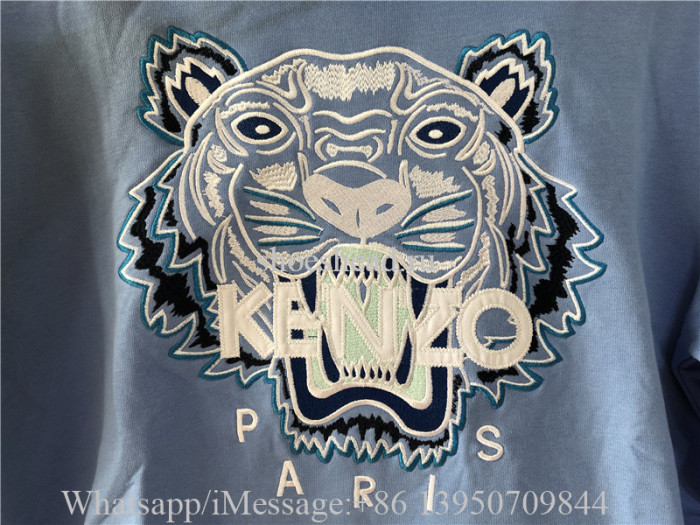 Kenzo Tiger Hooded Sweatshirt Blue
