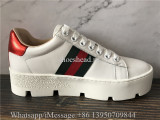 Super Quality Gucci Ace Embroidered Leather Platform Sneakers