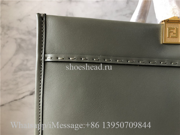 Original Fendi Calfskin Plexiglass Medium Sunshine Shopper Tote Moon Bag