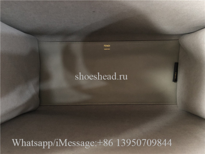 Original Fendi Calfskin Plexiglass Medium Sunshine Shopper Tote Moon Bag