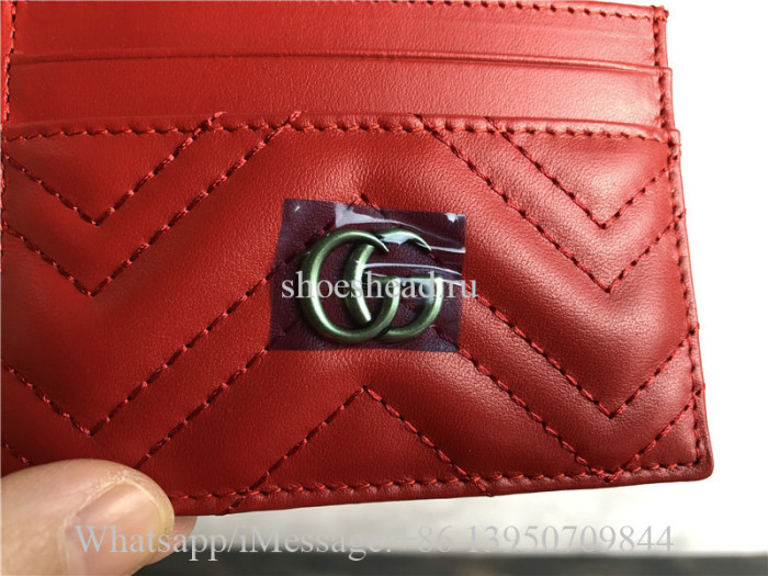 Original Gucci GG Marmont Cardcase Red