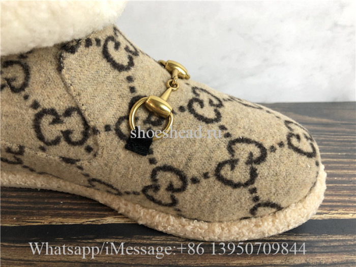 Gucci Fria Logo-Pattern Merino-wool Ankle Boots