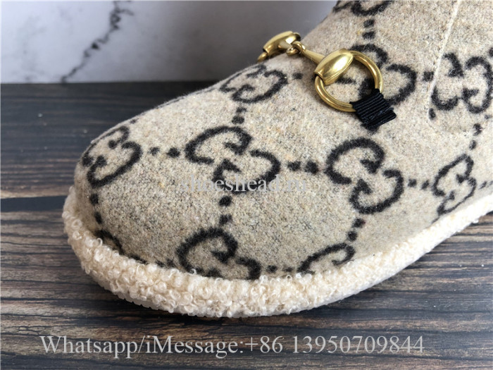 Gucci Fria Logo-Pattern Merino-wool Ankle Boots