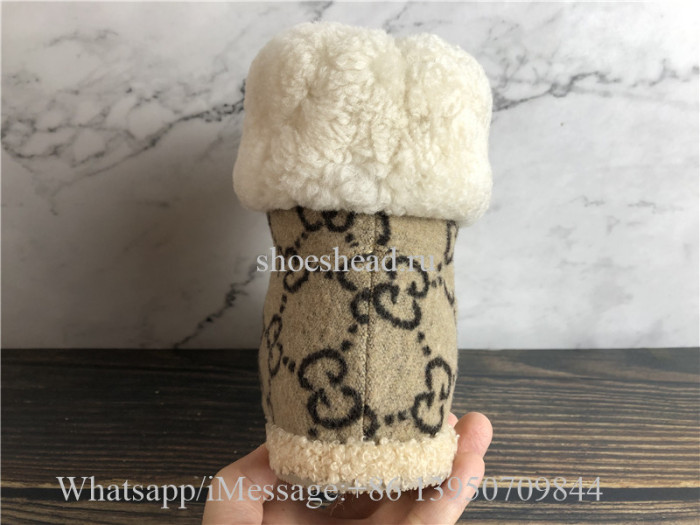 Gucci Fria Logo-Pattern Merino-wool Ankle Boots
