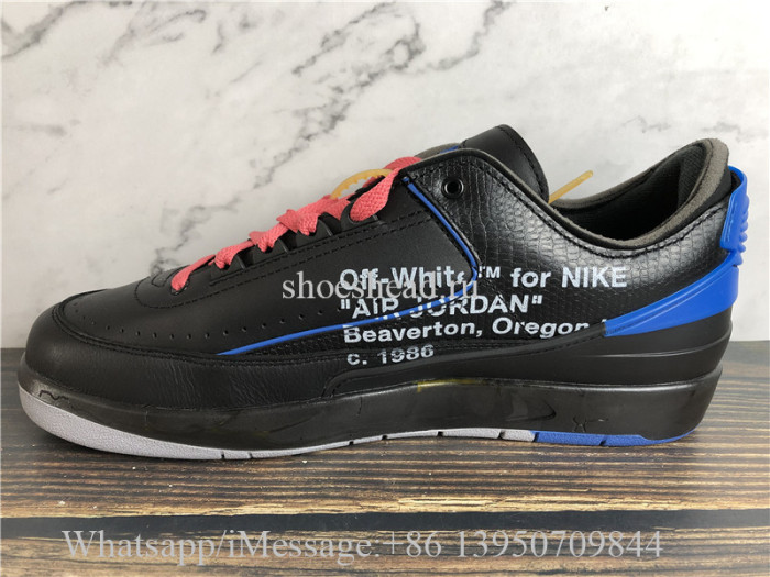 Off White x Air Jordan 2 Retro Low SP Black Royal