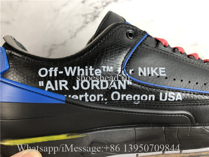 Off White x Air Jordan 2 Retro Low SP Black Royal