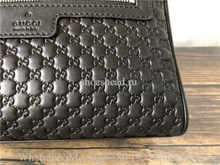 Original Gucci Leather Micro GG Guccissima Large Toiletry Dopp Bag
