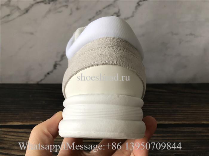 Chanel Suede Calfskin Fabric CC Sneakers White