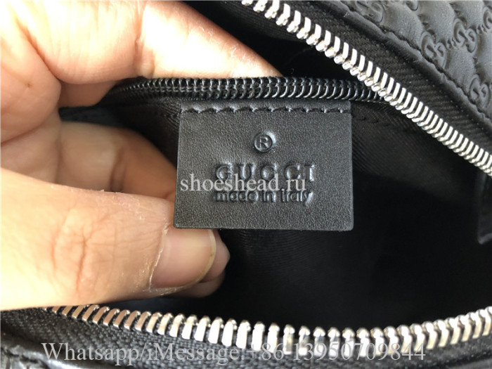 Original Gucci Leather Micro GG Guccissima Large Toiletry Dopp Bag
