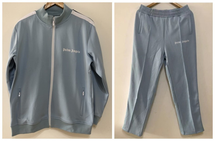 Palm Angels Sport Jacket And Pants Light Blue