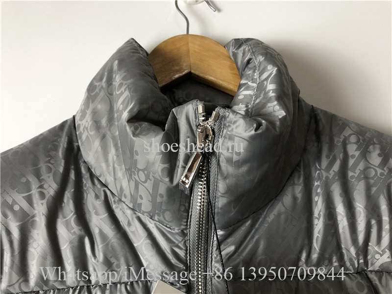 Dior Oblique Puffer Blouson Electric Jacket Grey