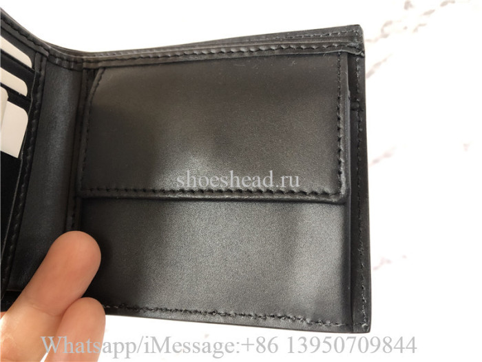Original Gucci Leather Flap Over Wallet TU Black