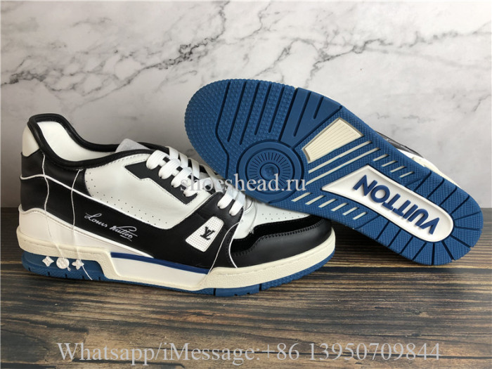 Louis Vuitton Low Top Sneaker Black White Blue