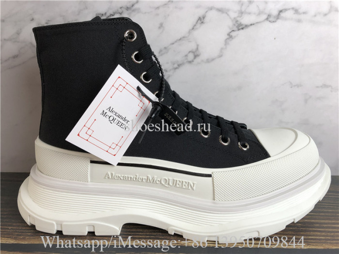 Alexander McQueen Tread Slick Boot Black White