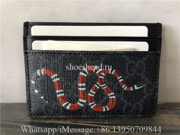 Original Gucci Kingsnake Print GG Supreme Cardcase