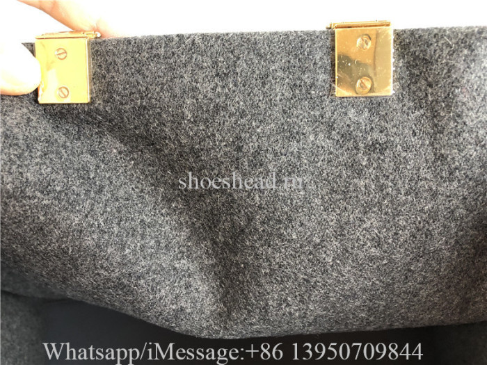 Original Fendi Women Fendi Sunshine Large Gray Flannel Shopper Bag