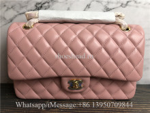 Original Chanel Dark Pink Quilted Lambskin Leather Classic New Flap Bag 25cm