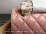 Original Chanel Dark Pink Quilted Lambskin Leather Classic New Flap Bag 25cm