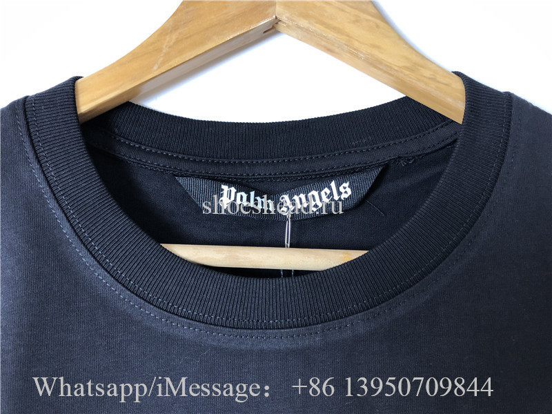 Palm Angels Sprayed Heart Logo T-shirt Black