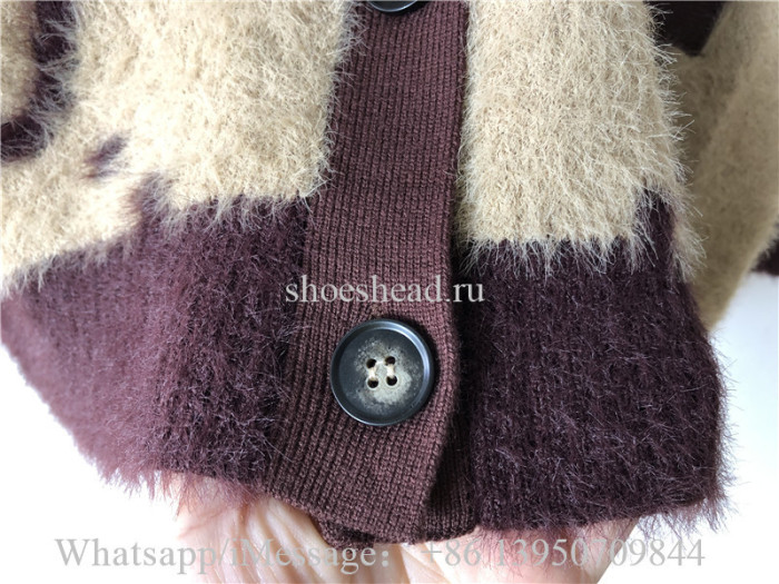 Gucci Reversible GG Mohair Wool Cardigan Sweater