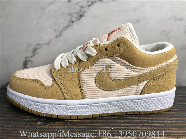 Air Jordan 1 WMNS Low SE Twine Orange Quartz Corduroy