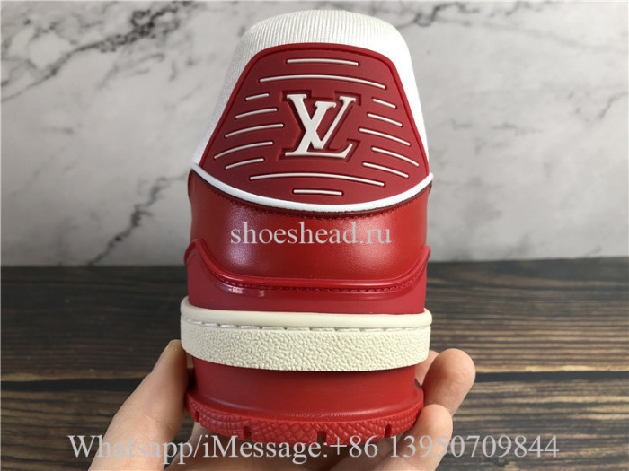 Louis Vuitton Trainer Sneaker Red White
