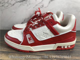 Louis Vuitton Trainer Sneaker Red White