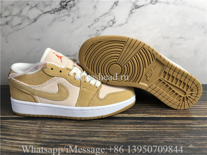 Air Jordan 1 WMNS Low SE Twine Orange Quartz Corduroy