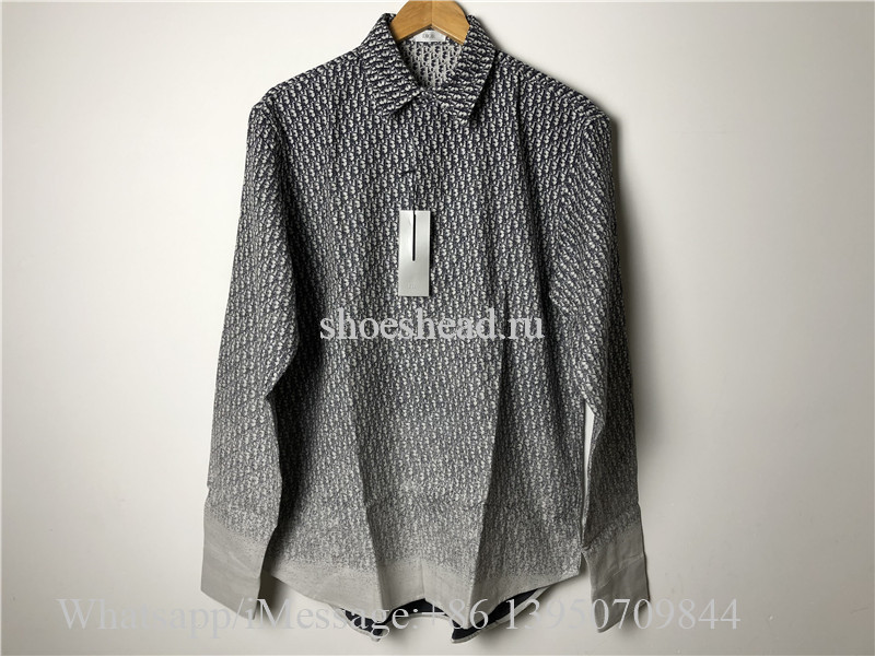 Dior Gradient Over Print Embroidery Long Sleeves Shirt