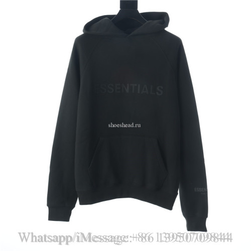 Fear Of God Essentials Pullover Hoodie Applique Logo Dark Slate