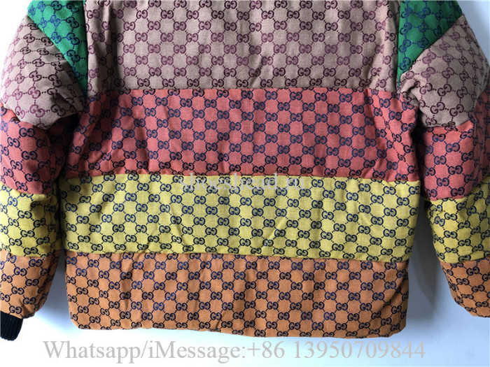 Gucci Striped Logo-Jacquard Cotton-Blend Canvas Down Jacket
