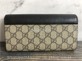 Original Gucci Black Leather & GG Supreme Wallet