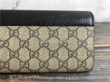 Original Gucci Black Leather & GG Supreme Wallet