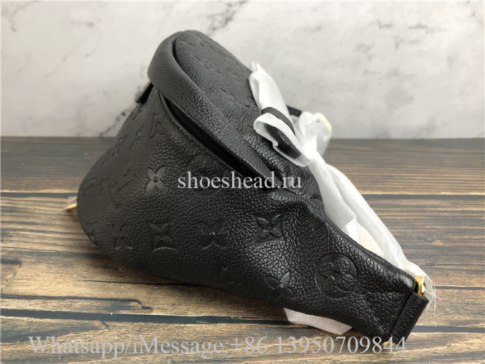 Original Louis Vuitton Bumbag Monogram Empreinte Leather Black Belt Bag M44812