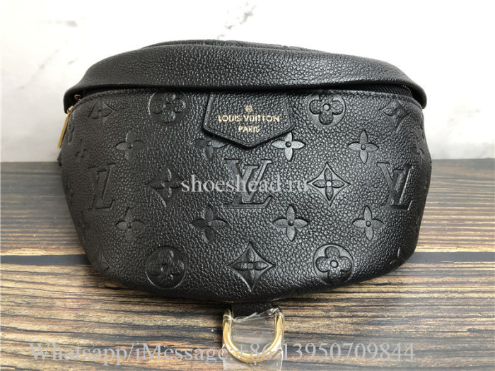 Original Louis Vuitton Bumbag Monogram Empreinte Leather Black Belt Bag M44812